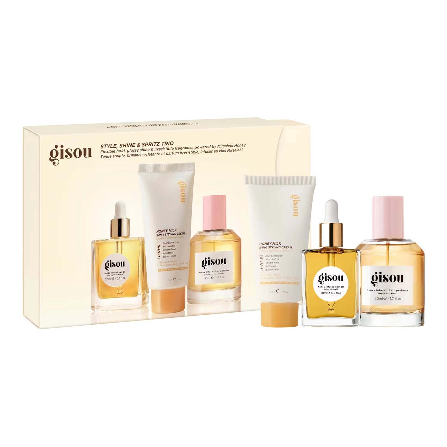 Gisou Style, Shine & Spritz Trio – Set për Flokët